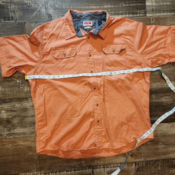 Wrangler Flex for Comfort orange button up shirt Size 2XL - Picture 7 of 8